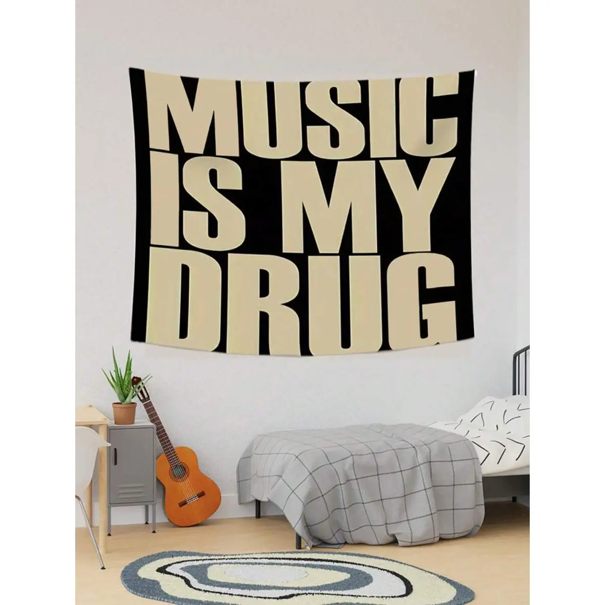 1pc Music Quotation Theme Tapestry Creative Aesthetic Art Wall Tapestry Perfect Gift For Bedroom, Living Room, Dormitory Or Party Decoration