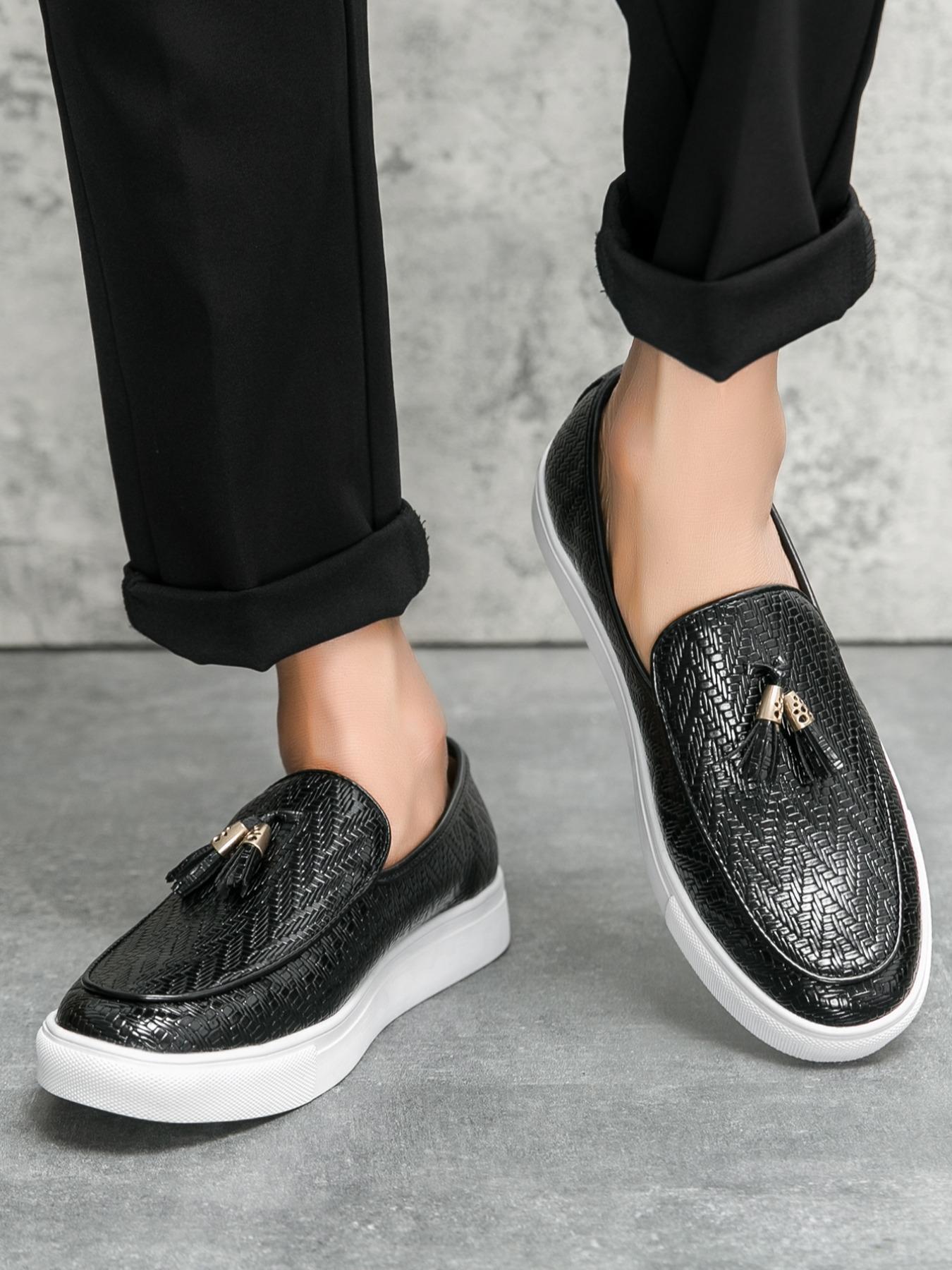 Men's Fashionable Plain Color Slip-on Loafers, Low Top Loafers, Casual Comfortable Flat Shoes for Daily Wear, Lightweight Breathable Shoes for All Seasons, Boy