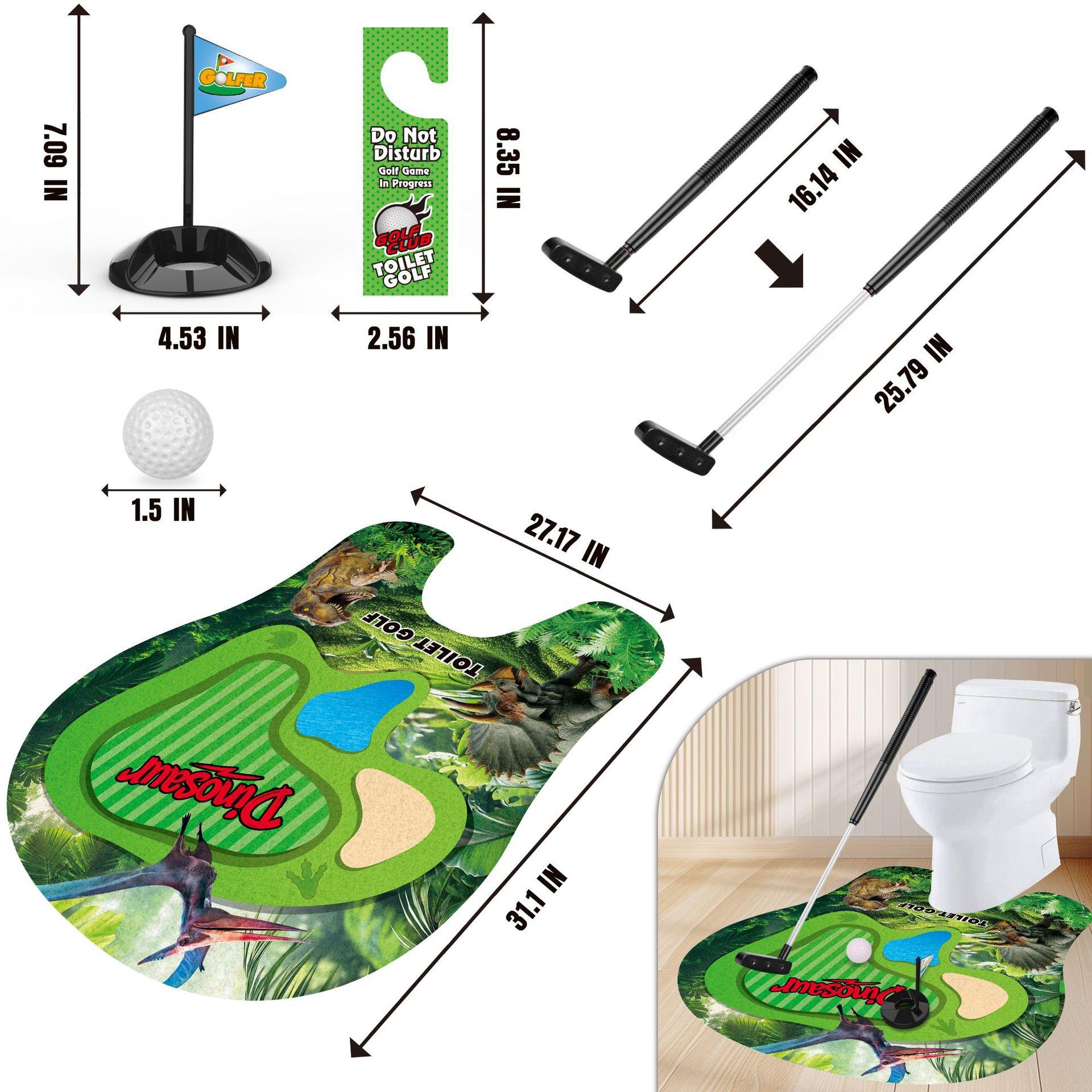 Toilet-based technical toilet golf scene leisure entertainment sports toy toilet mini set