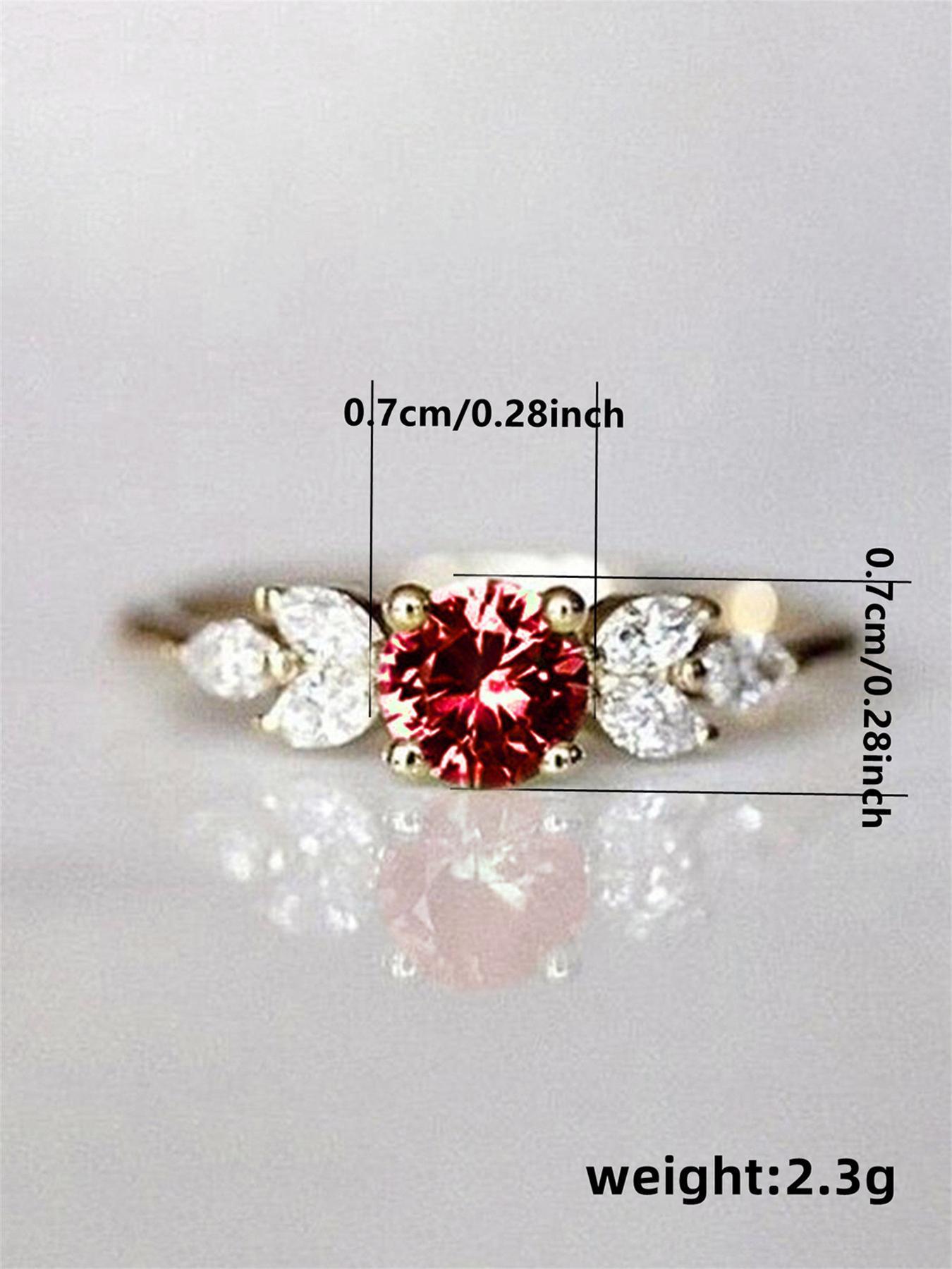 Summer Elegant Rhinestone Decorated Copper Ring, Fashion Rings Jewelry for Women, Wedding Engagement Bridal Jewelry Gift, Statement Rings, Elegant Glittering Ring