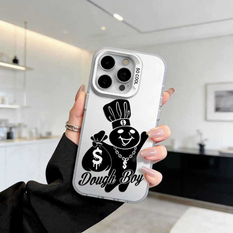 Dough Boy Aesthetic Pattern Casing For iphone 16 15 14 13 12 11 X XS SE23 PRO PLUS MAX 2020 2022 SAMSUNG GALAXY S22 S23 S24 FE ULTRA PLUS Hard TPU PET PC Black Silver Gift Shockproof Protection Aesthetic Anti-Drop Protective Protector Phone Cases Shell Co