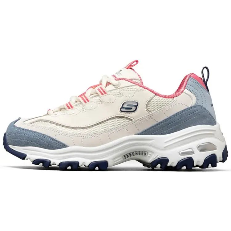 Skechers D'LITES 1.0 Panda Shoes for Women – Retro, Thick Sole, Height-Increasing, Casual Blue Sneakers Verifiable, with credentials and supporting global authentication