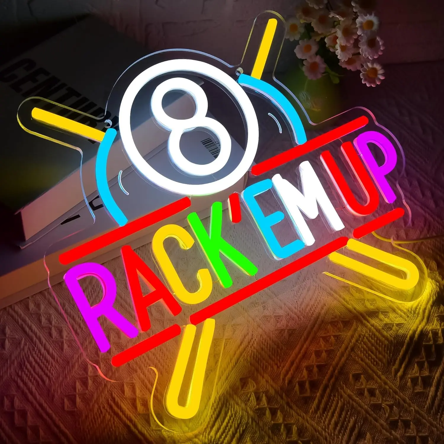 Adjustable Billiard Neon Light for Wall Decoration, LED Sign for Bedroom Pool Game Room Bar Club Party Decor Gift, LED Neon Signs, Led Neon Lights