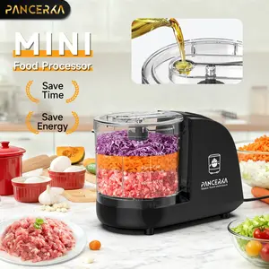 Electric Vegetable Chopper & Food Processor, 1.5 Cup Capacity, for Dicing, Mincing, Pureeing, Efficient Kitchen Tool