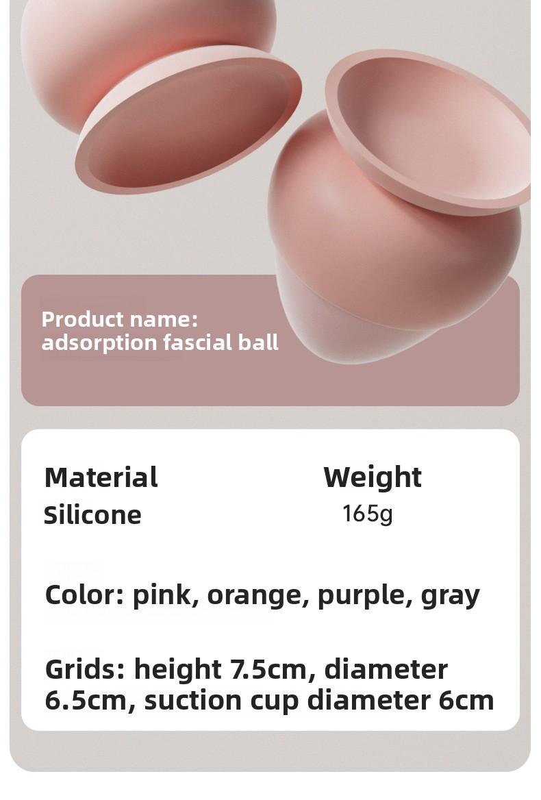 Customized fascia ball, peanut ball, silicone suction cup massage hedgehog ball, used for foot, back, and waist muscle relaxation and meridian massage