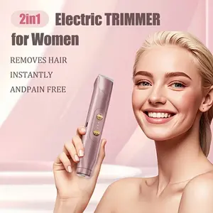 Rechargeable Electric Razor Mini Women's Bikini Trimmer, Body Hair Remover, Dual Head Electric Depilator, Portable and Efficient