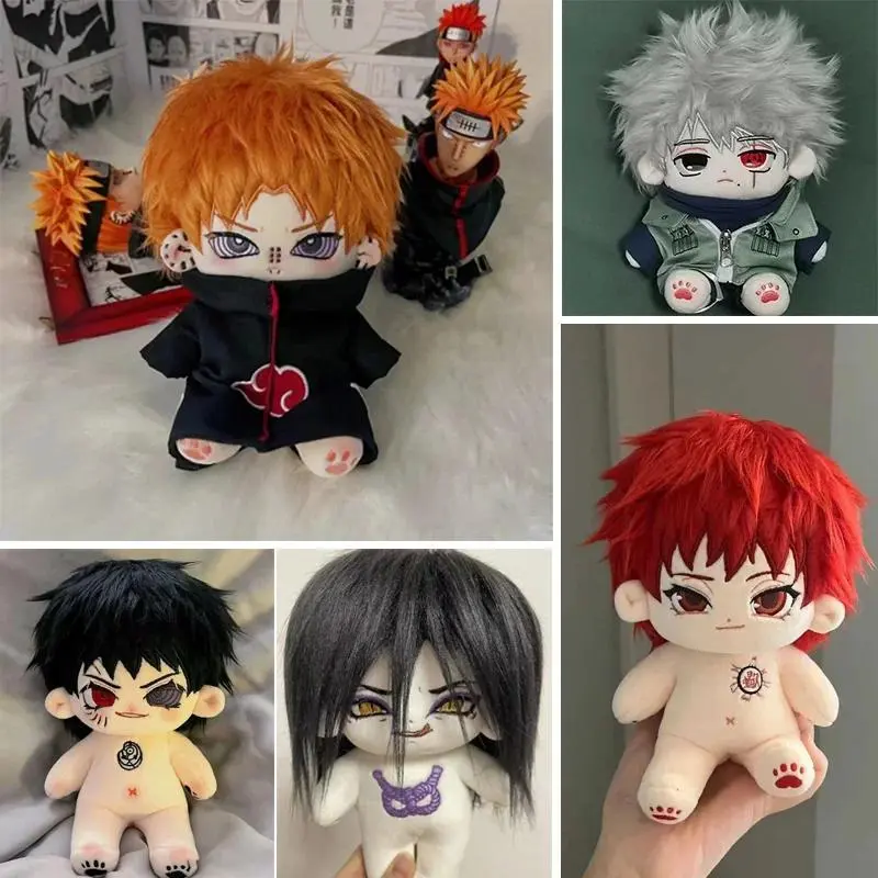 In Stock Orochimaru Obito Kakashi 20cm Cotton Doll Anime Peripheral Plush Toy Collectible Ornament Soft and cute Festival Gifts