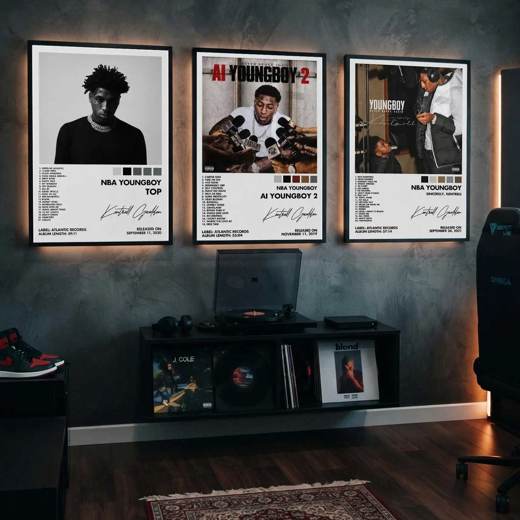 YoungBoy Never Broke Again Album Canvas Wall Art Poster - Rap Music Aesthetic Artwork, Hip Hop Artist Collectible Print, Vintage Album Cover Decor, Modern Home Office Bedroom Decoration, Perfect Gift for Rap Fans