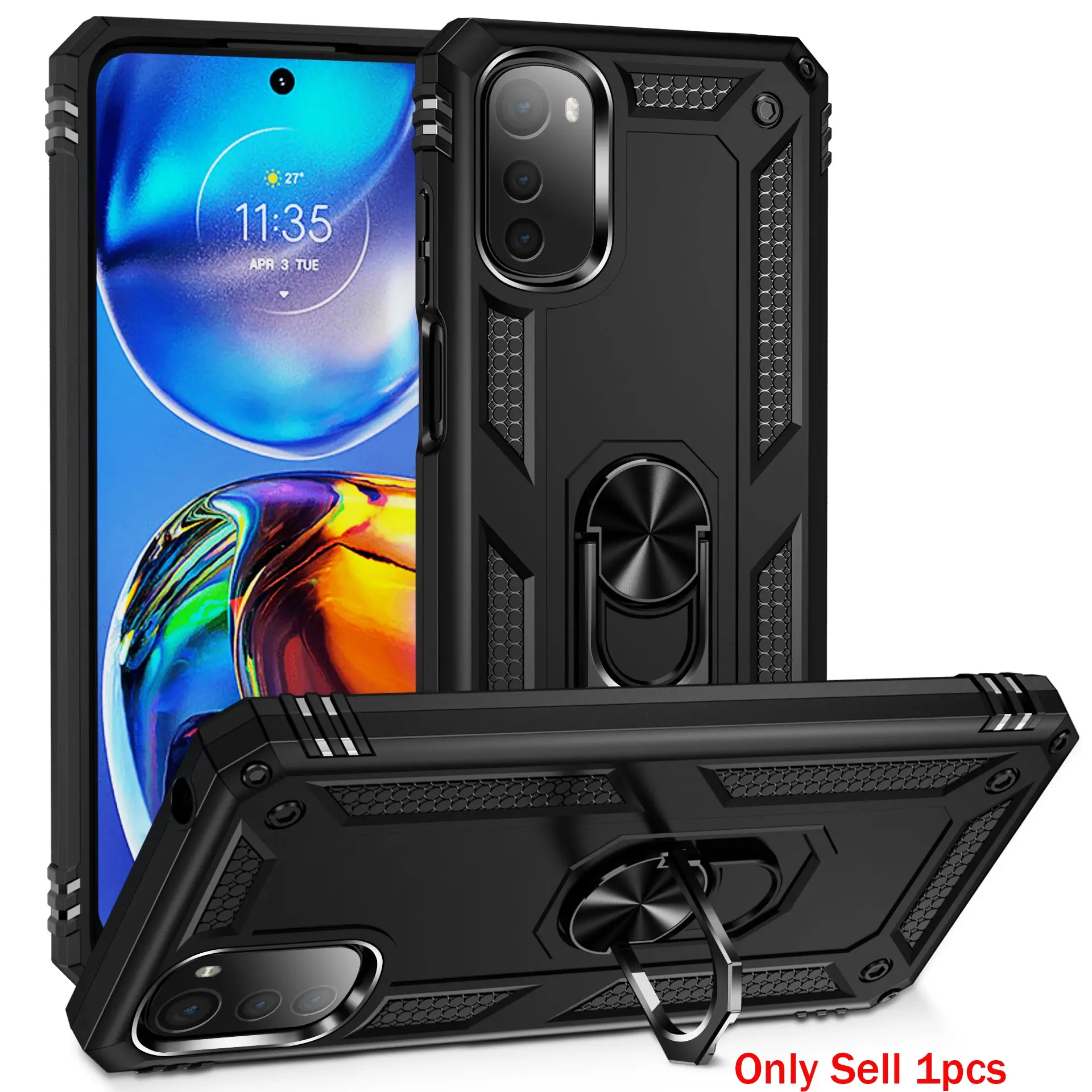 Case for Motorola Moto G22 Lenovo K15 Plus E32 4G, Shockproof Magnetic Ring Stand, Adjustable Multi-Angle, Durable Protective for Motorola Moto G22/Lenovo K15 Plus/E32 4G Case