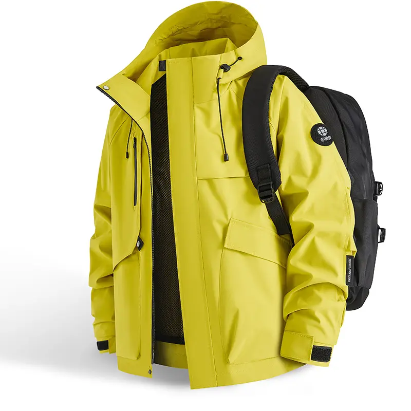 Dopamine triple-protection outdoor couple's jacket, single coat, water-repellent jacket, single-layer jacket