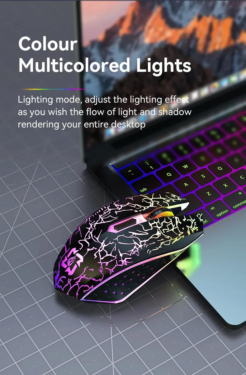 Bluetooth 5.2 RGB 2.4G Wireless Dual-Mode 6 Buttons Silent For MacBook Tablet Laptops Computer gaming mouse Bluetooth 5.2 RGB 2.4G Wireless Dual-Mode 6 Buttons Silent For MacBook Tablet Laptops Computer gaming mouse