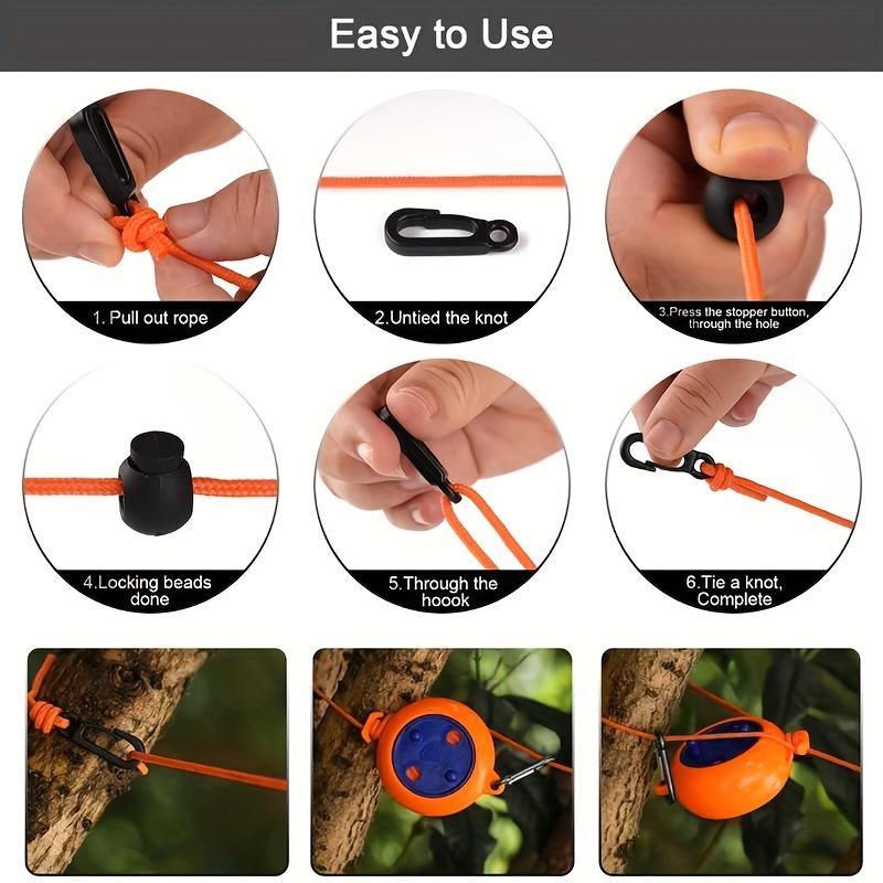 Durable and portable 26-foot travel clothesline, suitable for camping and outdoor activities — easy to set up and use, ideal for drying clothes and towels anywhere.