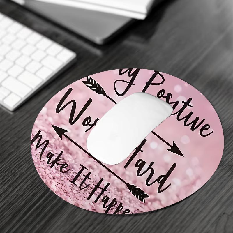 Pink Glitter Pattern Mouse Pad, Rectangle Gaming Mouse Pad, Non-slip Rubber Base Desk Mat for Office Home, Desk Accessories