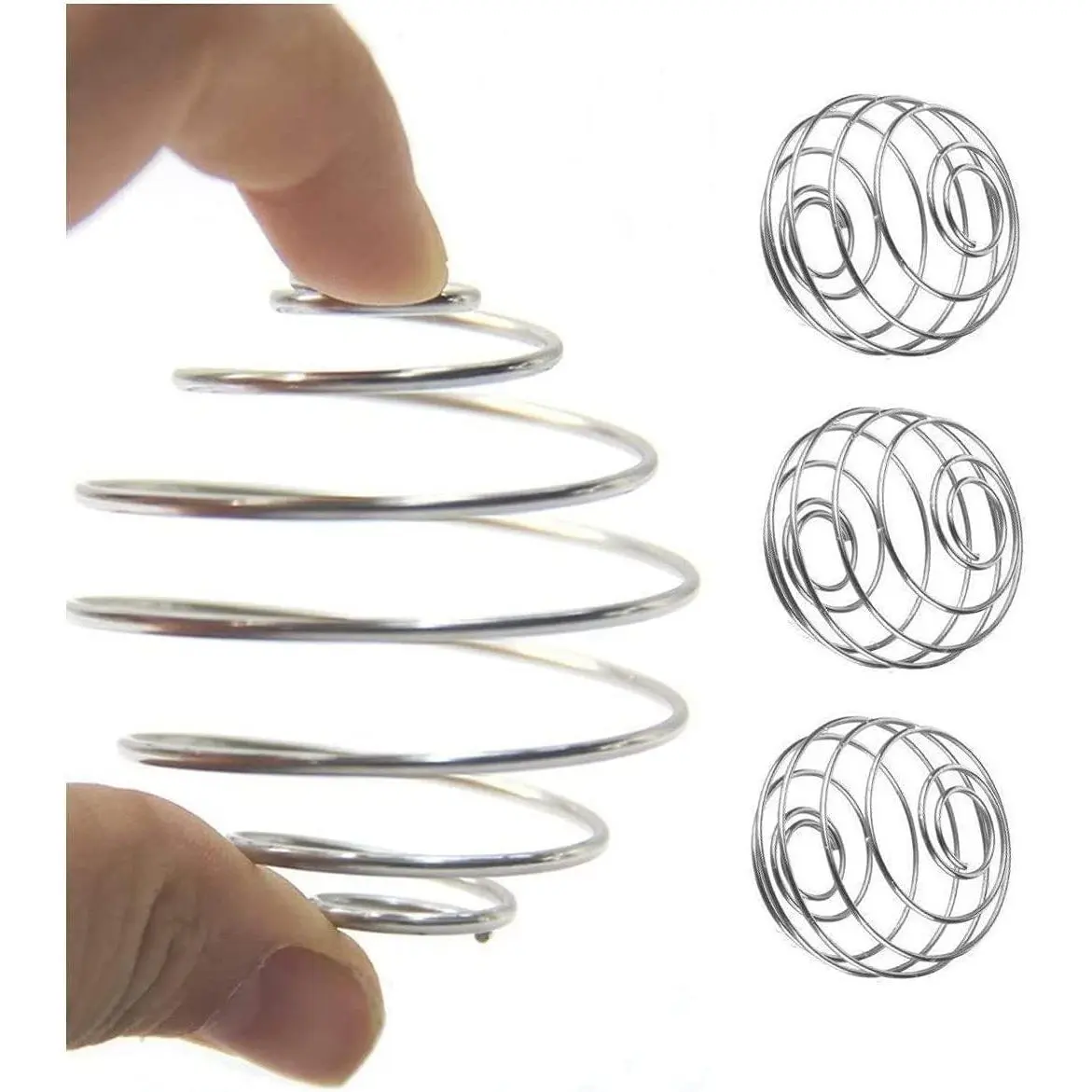 3 PCS Stainless Steel Shaker Ball Wire Whisk Shaker Mixer Mixing Ball Cup Blend Shaker