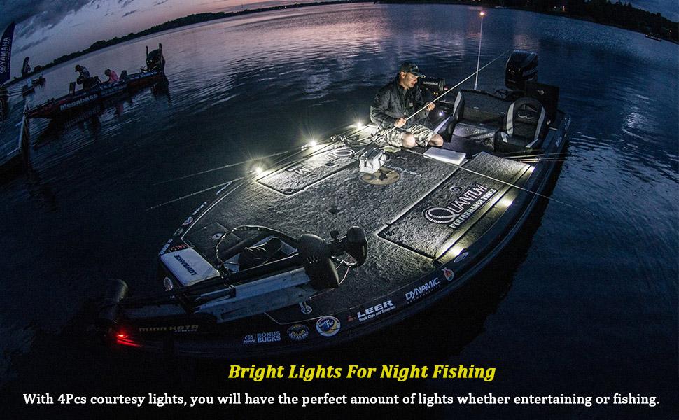 Marine Led Boat Lights, Night Fishing Lights, Boat Interior Lights, No Drilling Install Boat Deck Lights Courtesy Lights