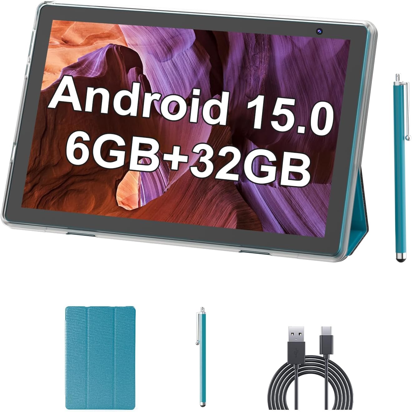 Android 15 Tablet 6GB RAM 32GB ROM with Case and Stylus 10.1 IPS HD Screen 6000mAh Battery 2MP 8MP Camera WiFi BT Navy Android 15 Tablet 6GB RAM 32GB ROM with Case and Stylus 10.1 IPS HD Screen 6000mAh Battery 2MP 8MP Camera WiFi BT Navy