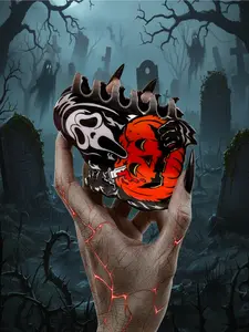 Halloween Hair Clip, Funny Skull Pumpkin Cat Hair Claw, Suitable for Half Bun, Low Volume Full Ponytail, Bat Tail Clip