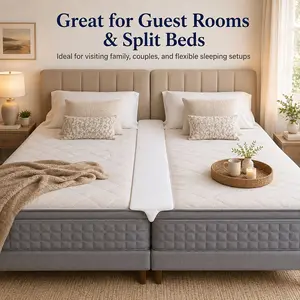 10 Inch Twin to King Adjustable Bed Slabs with Soft Filling Pads & Base, Fits Adjustable Frames, Ideal for Hotel, Vacation & Modern Bedroom Use, Twin/King Bed Conversion Bedding