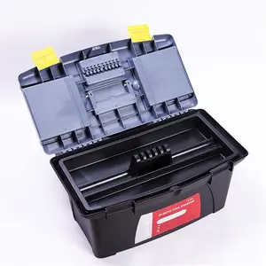 13 Inch Portable Plastic Tool Box with Handle, Multi-Functional Storage Box, Home Electrician Car Repair Tool Organizer, Universal Toolbox Organizer