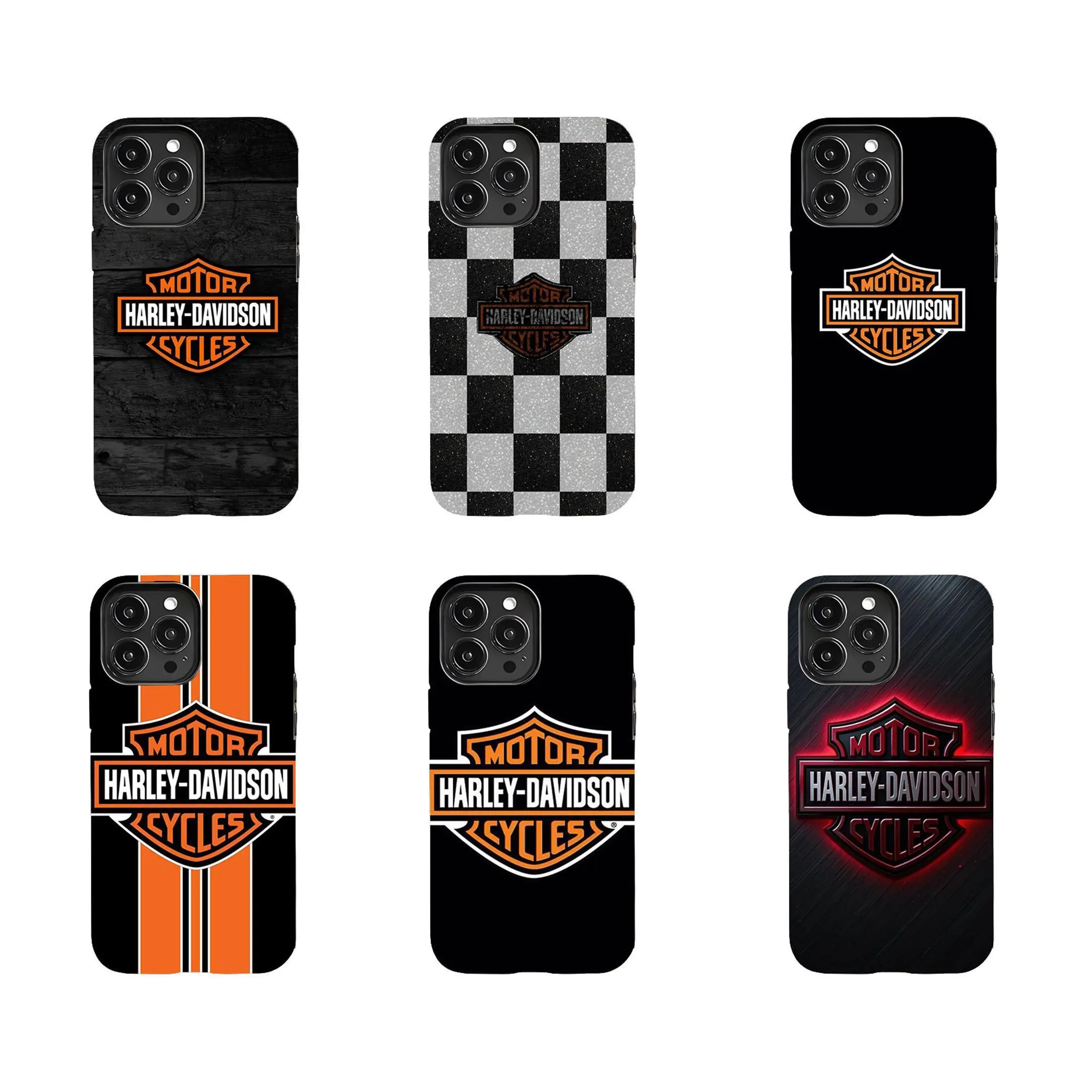 Black Motorcycle Cool Harley-Davidson Phone Case Protection, Shockproof For IPhone 17-11, Pro Max, Pro Plus, and Samsung S26 25 24 23 Safety Case