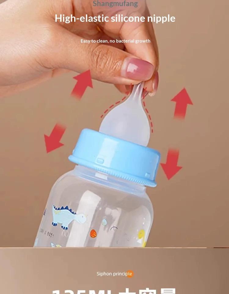 OEM Baby Bottle for Newborn Kittens & Puppies PP Food Grade Silicone Feeder with Cartoon Animal Print Nipple Cat Supplies