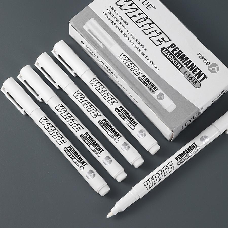 White Ink Marker Pen, 1/2/3/4/5 Counts Quick-Dry Waterproof Paint Marker Pen, Permanent Oil Marker, Stationery Supplies for Home, School and Office #GLOBAL PICKS