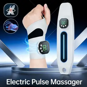 Hand Massager Wrist EMS Pulse Therapy Device for Carpal Tunnel & Arthritis Relief 10 Modes 29 Levels with Microcurrent for Hands & Wrist Portable Therapy Gift for Men Women USB Rechargeable Massagers