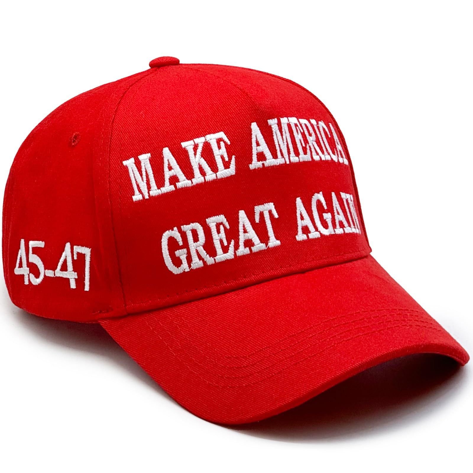 Red MAGA Hat - Embroidered Make America Great Again Baseball Cap with USA Flag, Adjustable Fit, Perfect for Keep America Great Events and Daily Wear