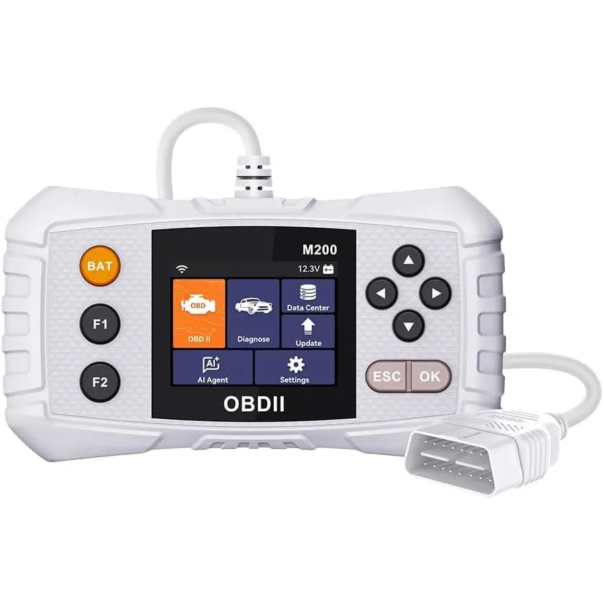 Handheld Bidirectional OBD2 Scanner Diagnostic Tool, AI Code Reader for Cars/Motorcycles with Engine Diag., ABS, SRS, Transmission & Multi-System Test Capabilities
