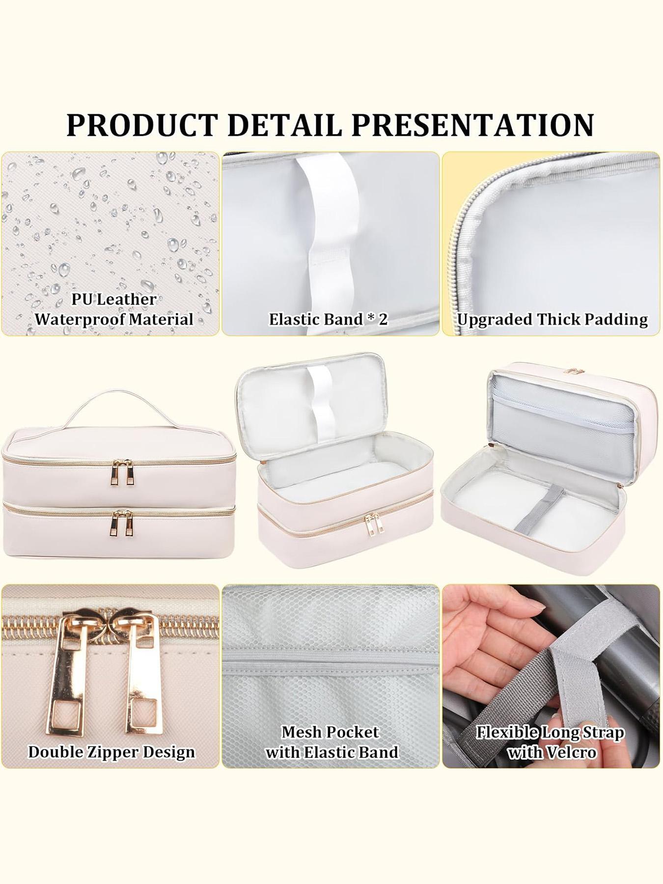 Portable Travel Case for Hair Dryer, Durable Hair Diffuser & Styling Tools, Fashionable Double Layer Storage Space for Hair Accessories, Ideal Organizer for Revlon Styler