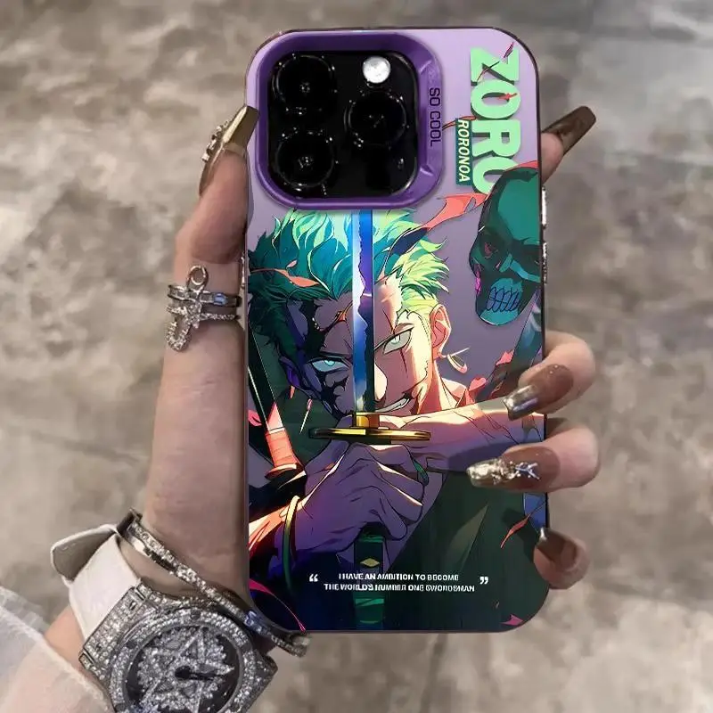 3D Roronoa Zoro Shockproof Phone Case for iPhone 11-17, Pro, Max, Plus, Mini - Cool, Colorful Animal Design Cover for Men Personalized Protection