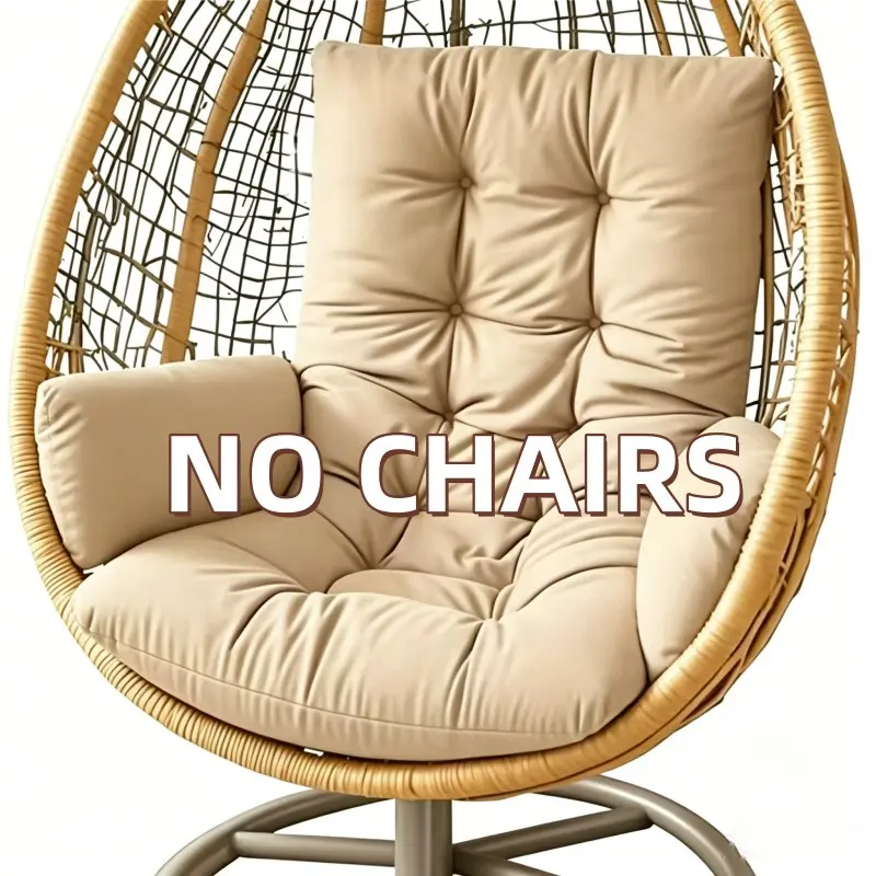 Soft Thick Polyester Rocking Chair Cushion, Outdoor Garden Swing Backrest Pillow, Suitable for Living Room, Patio, Porch Hammock Chair, Multiple Colors Available