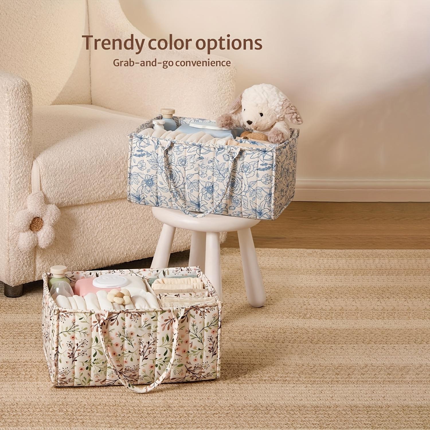 Storage Basket, Household Storage Basket, Floral Pattern Storage Basket, Lightweight, Beautiful and Practical Storage Basket Organiser