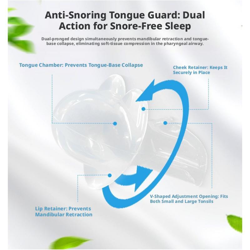 2pc New Snoring Device Tongue Cover Silicone Snoring Device Anti-snoring Respirator Sleep Device Snoring Device Snoring Device Transparent