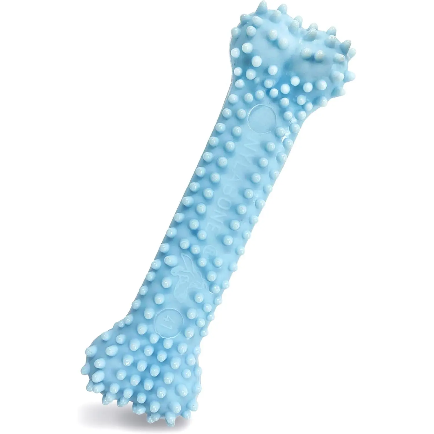 Nylabone Puppy Chew Blue Textured Teething Bone - Chewing Toys for Puppies - Puppy Supplies - Chicken Flavor, X-Small Dogs - Up 15 Ibs, 1 Count