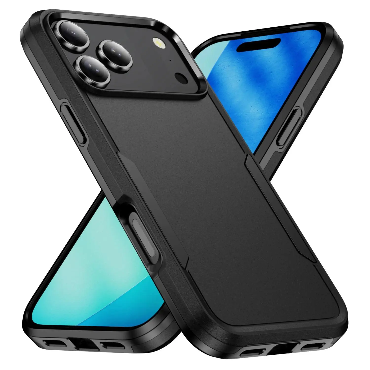 Hard Armor Matte Case with Fall Protection for Multi-Model iPhone Series (18, 17 Pro Max, 17 Air, 17e, 16e, 16, 15 Plus, 14, 13) Mobile Phone Accessory