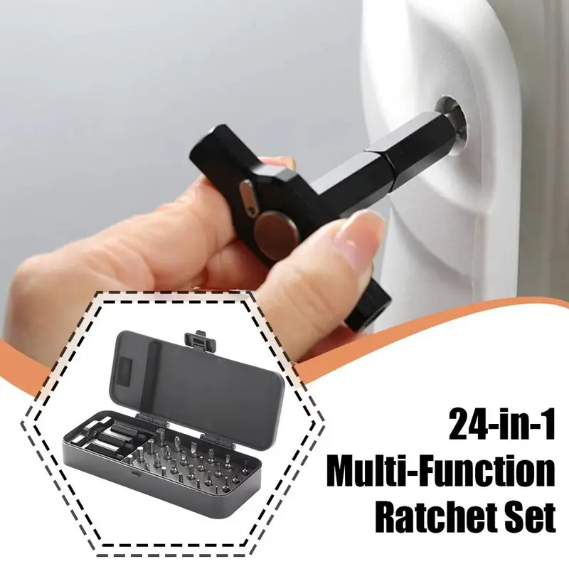 24-in-1 Multi-Function Ratchet Set For Car Motorcycle Bicycle Repair Tools Combination Repair Wrench Socket Spanner Screwdriver