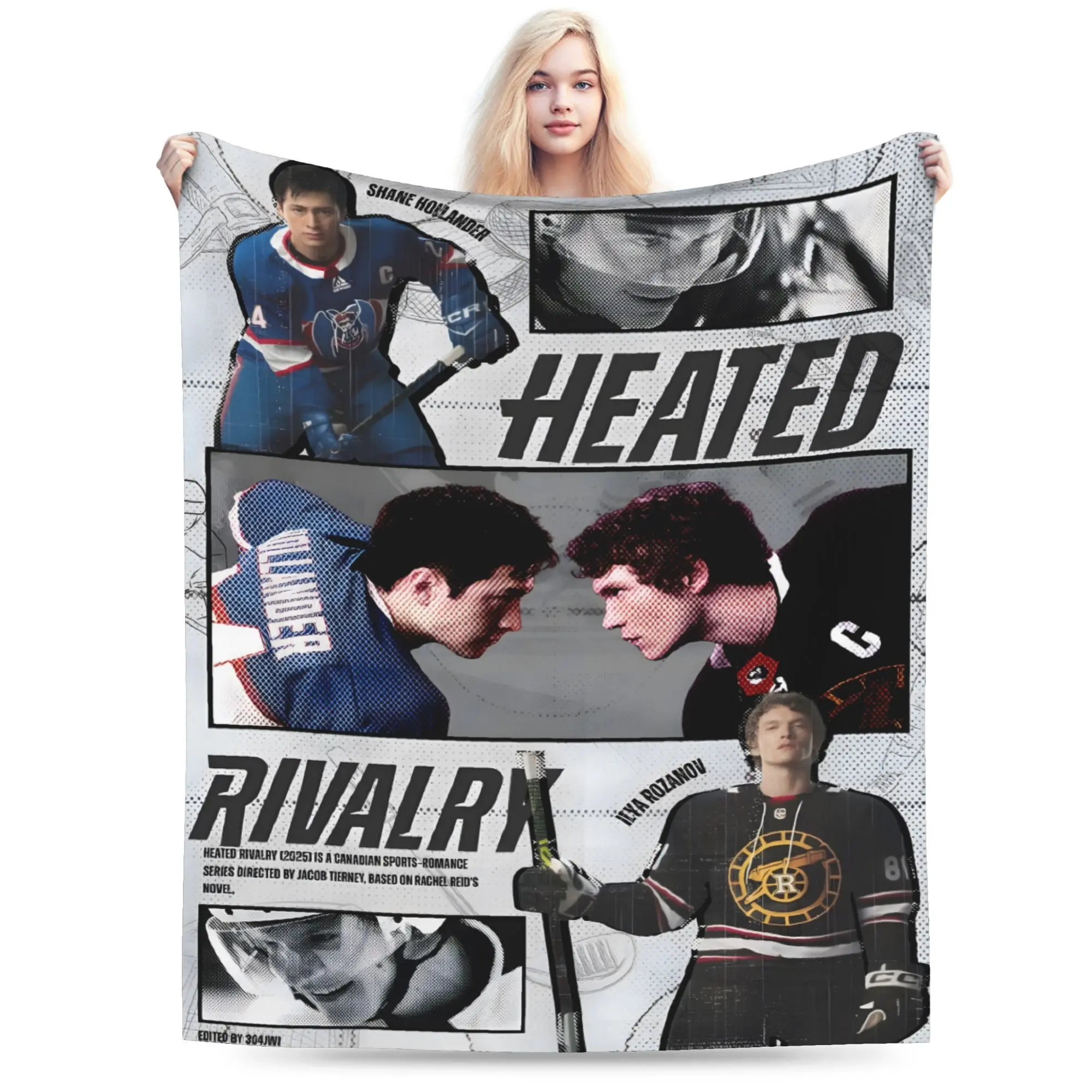 A warm blanket themed around "competition," perfect for dorm room decor, providing warmth to your legs. Lightweight and portable, made of flannel.