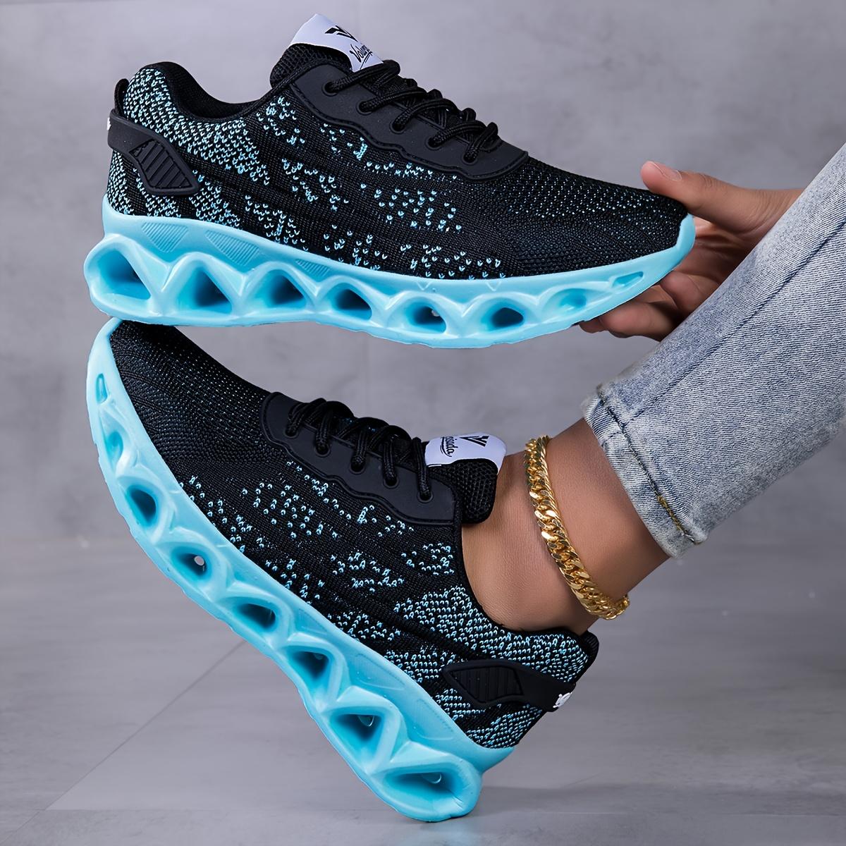 Hollow-out thick sole women's running shoes casual shoes, women's sneakers fashionable walking shoes, comfortable ankle sock shoes slip-on running shoes, non-slip breathabletennis shoes, air cushion shock absorption gym workout sneakers.
