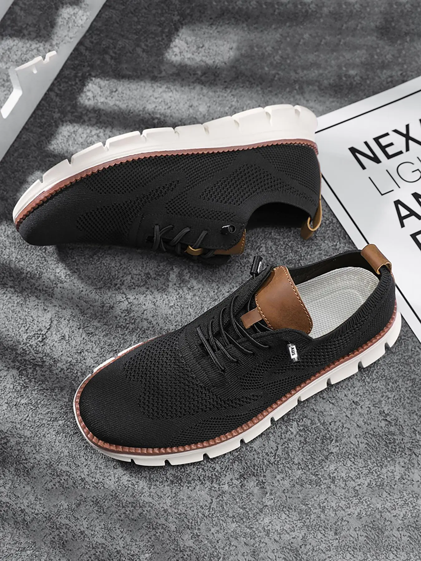 Men's Business Casual Lace Up Low Top Sneakers, Fashionable Running Shoes, Breathable Comfortable Sports Running Shoes, Male All-match Round Toe Shoes for Daily Wear, Sporty Running Shoes
