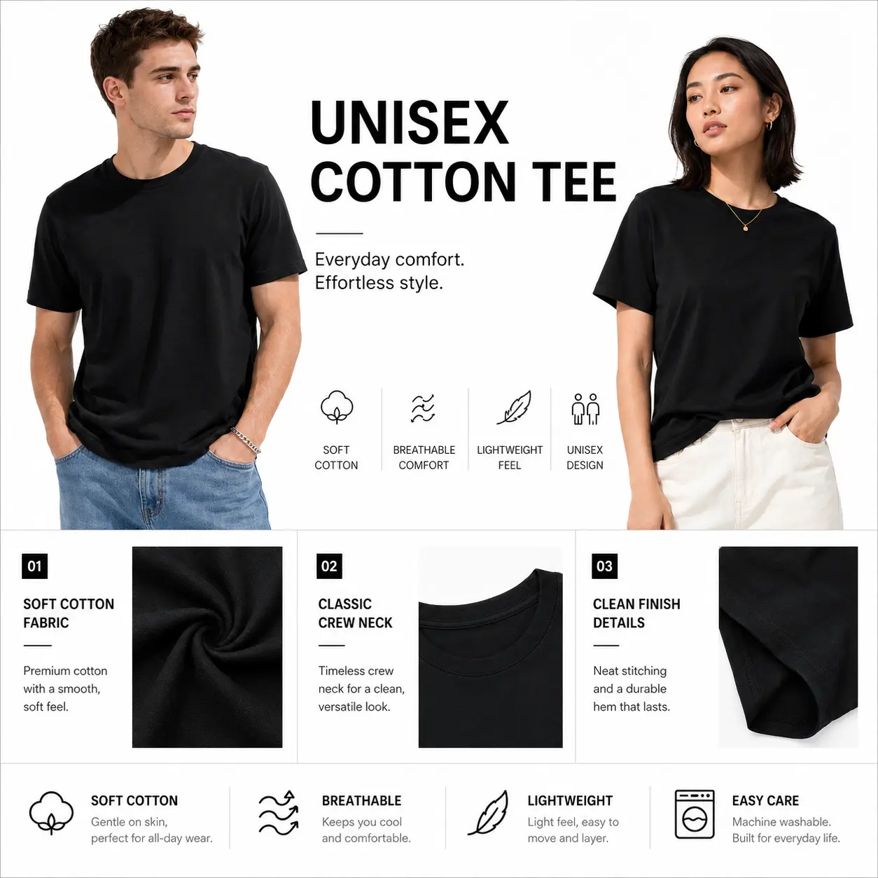 Women's Casual Short-Sleeve All-Over Print T-Shirt - Big Size Teck Top, Thank You Gift for Purchasers
