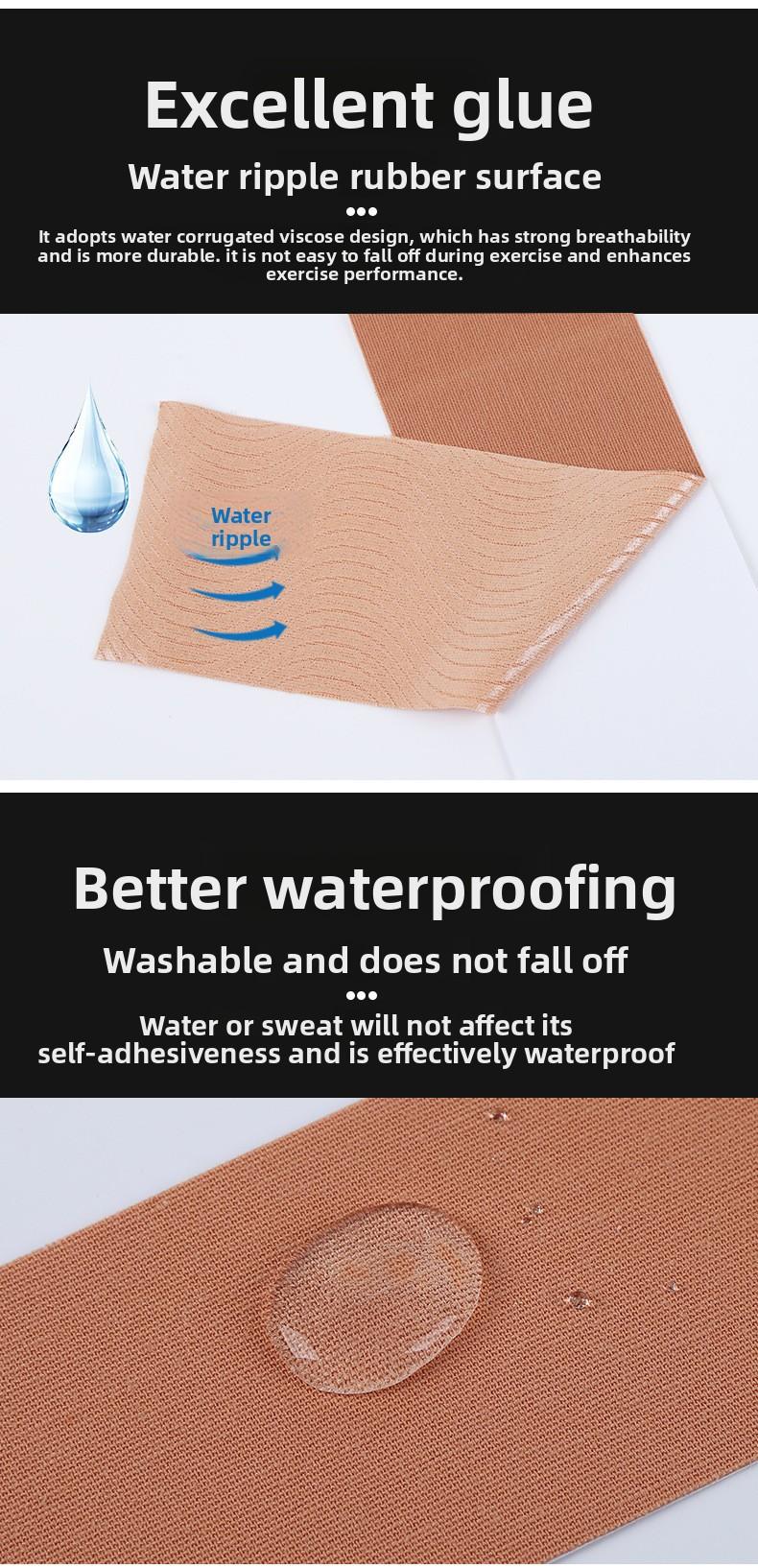 Sports tape, muscle tape, kinesiology tape, sports muscle tape for wrists, ankles, shoulders, and legs, facial muscle tape, elastic bandage