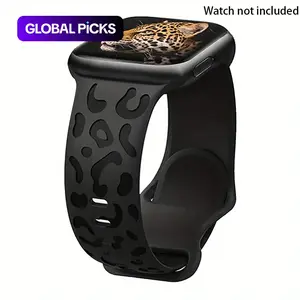 Leopard Pattern Watch Band for Apple Watch, Waterproof Sports Silicone Smartwatch Strap, Trendy Matching Strap for Women & Men, Smartwatch Accessories