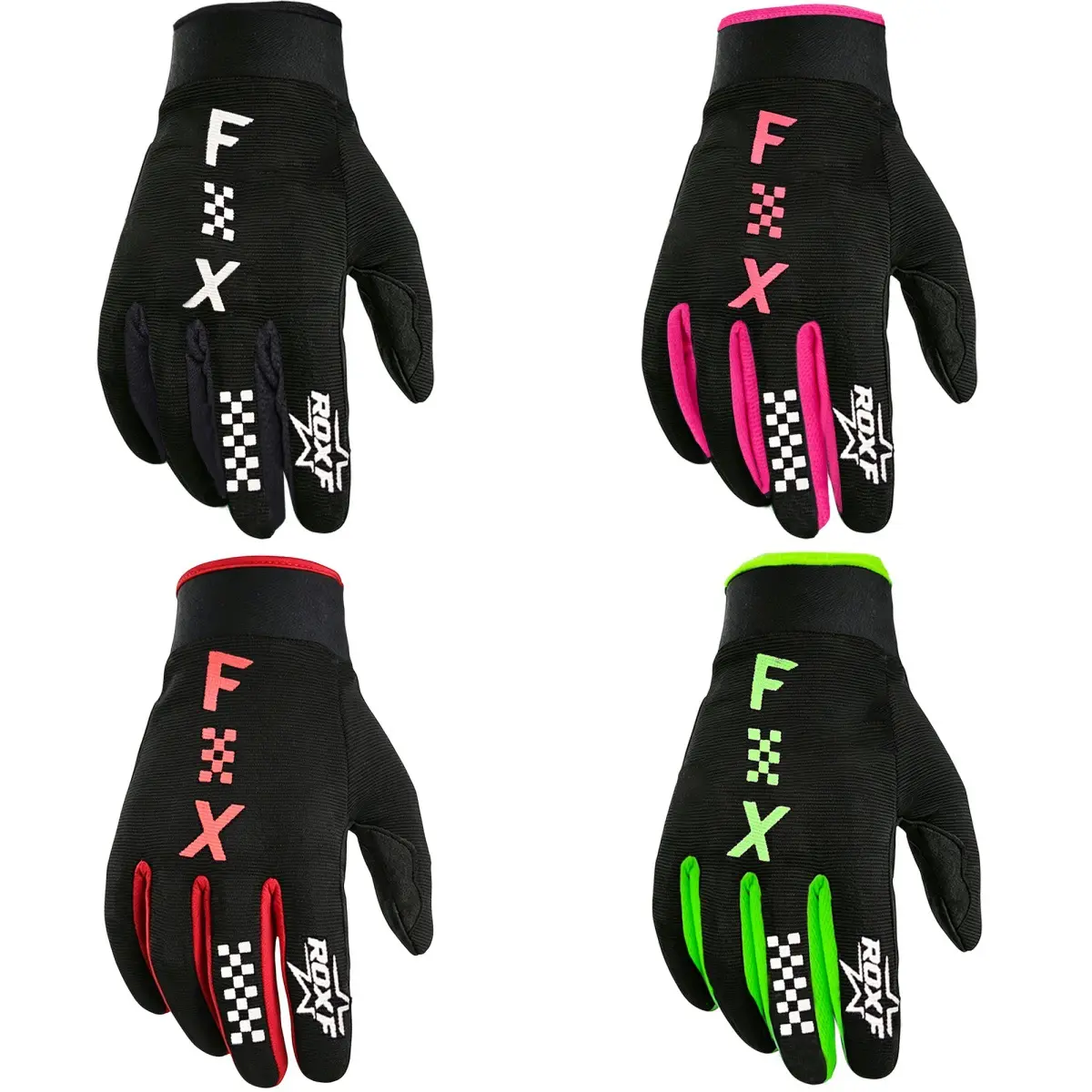 Polyester Sports Full-Finger Touch-Screen Motorcycle Gloves - Biking, Off-Road, Outdoor Use for Spring, Summer, Autumn