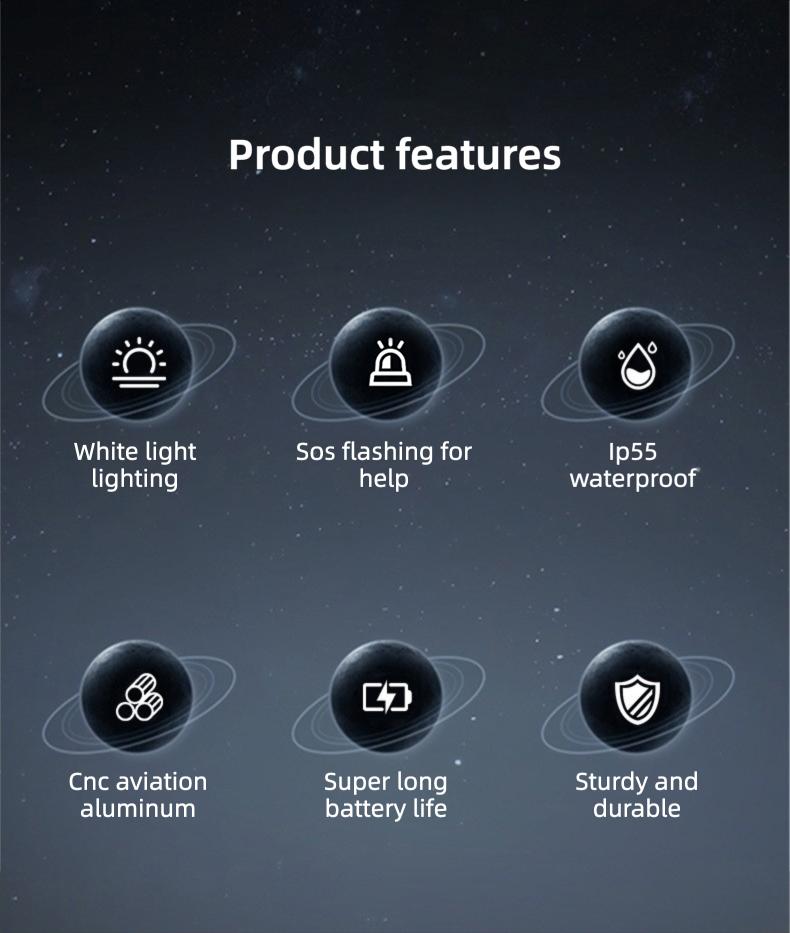 Ultra-Bright LED Safety Staff for Ultimate Night Visibility |   Rechargeable Laser Saber Walking Stick, Waterproof & Ultra-Light for Hikers, Senior Safety, Camping & Power Outages