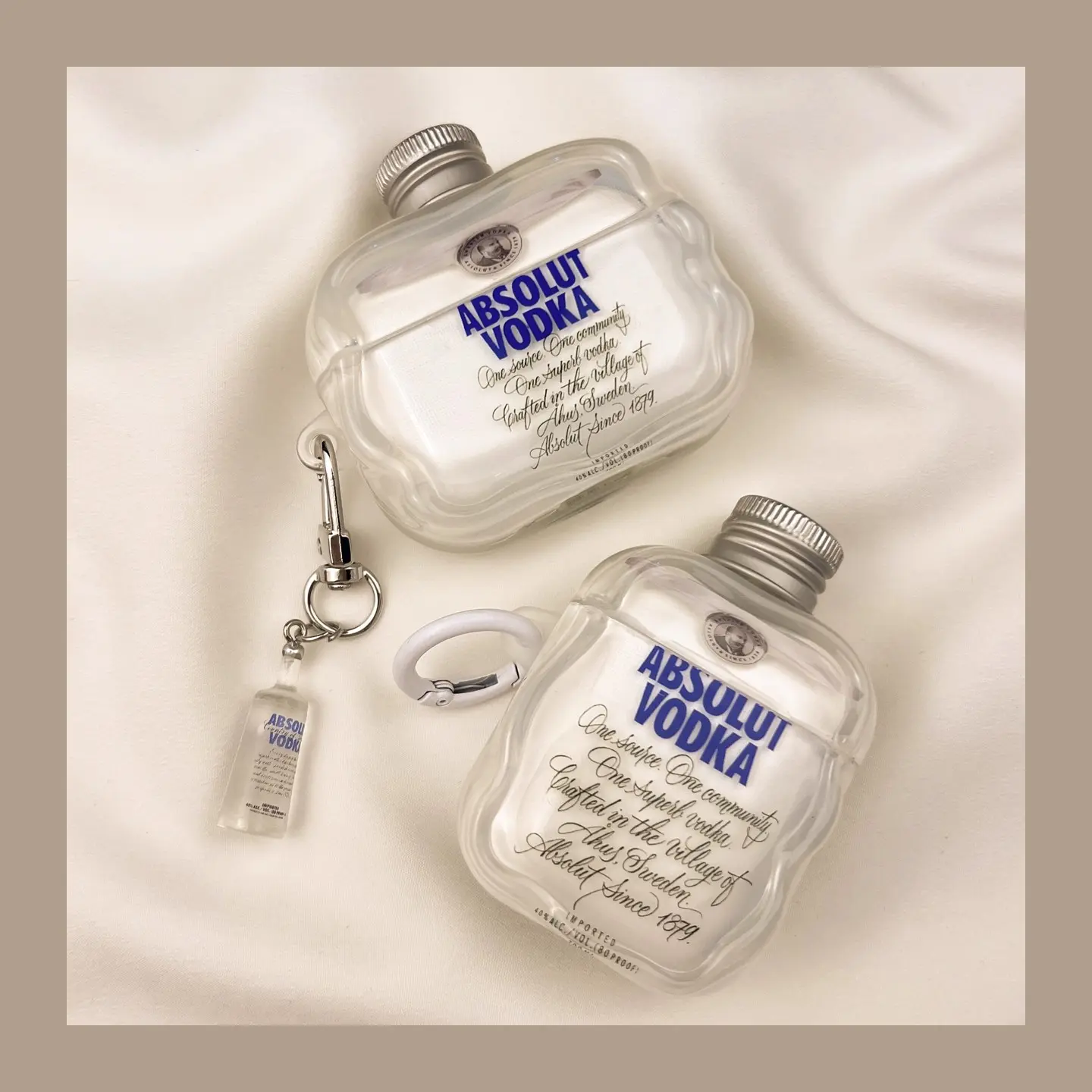 3D Fun Shape TPU Vodka Bottle Case, Vodka Bottle Holder, Compatible with AirPods 3, 4, Pro 2