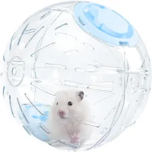7.9 Inch Hamster Ball, Running Ball Toy, Transparent, Breathable, Reduce Stress, Promote Exercise Health, Easy to Clean, Hamster Accessory, for Syrian Dwarf Hamster, Gerbils, Mice, Small Pets, Blue