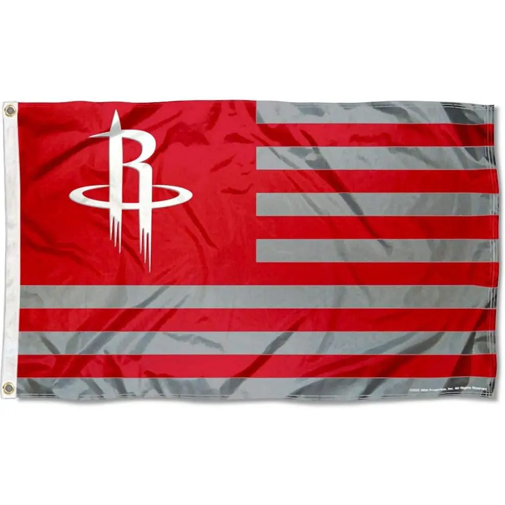 Houston Rockets Americana Stripes Nation 3x5 Flag