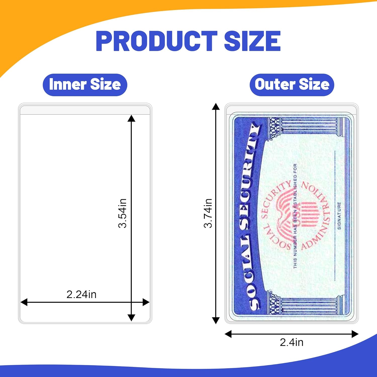 16 count  Card Protector Sleeves/  Card Protector Sleeve/Credit Card Holder,31 Mil Soft Clear Plastic Card Sleeves,  SSN Card Protector