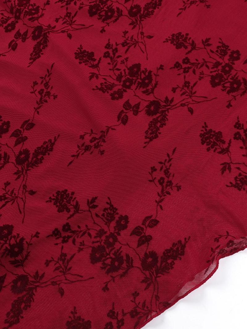 Women's Floral Print Deep V Neck A Line Dress, Elegant Sleeveless Plunge Neck Bodycon Long Dress, Ladies Summer Clothes for Party Holiday Wedding Guest, Summer Dresses